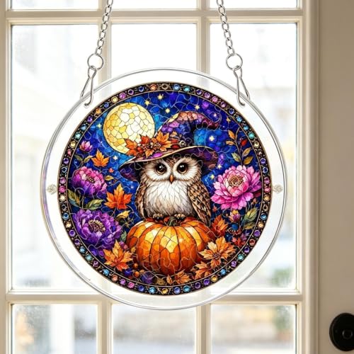 Rompecabezas acrílico 2D resistente para decorar ventanas y puertas en Halloween 7