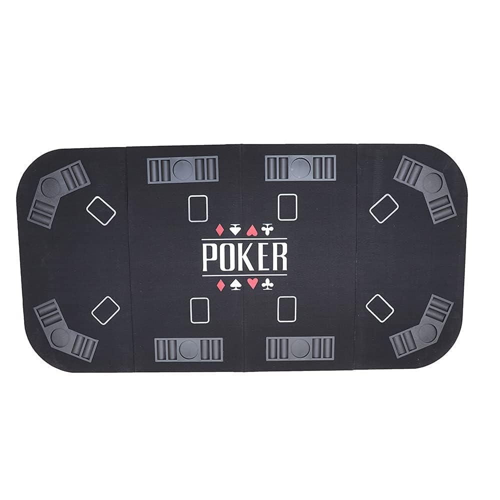 Poker Stuff India 4 Fold Poker Table Top with Carrying Case - Chip and Glass Holder, Foldable, Portable for Casino (Black) (B0CKRQKM22) Amazon Price History, Amazon Price Tracker
