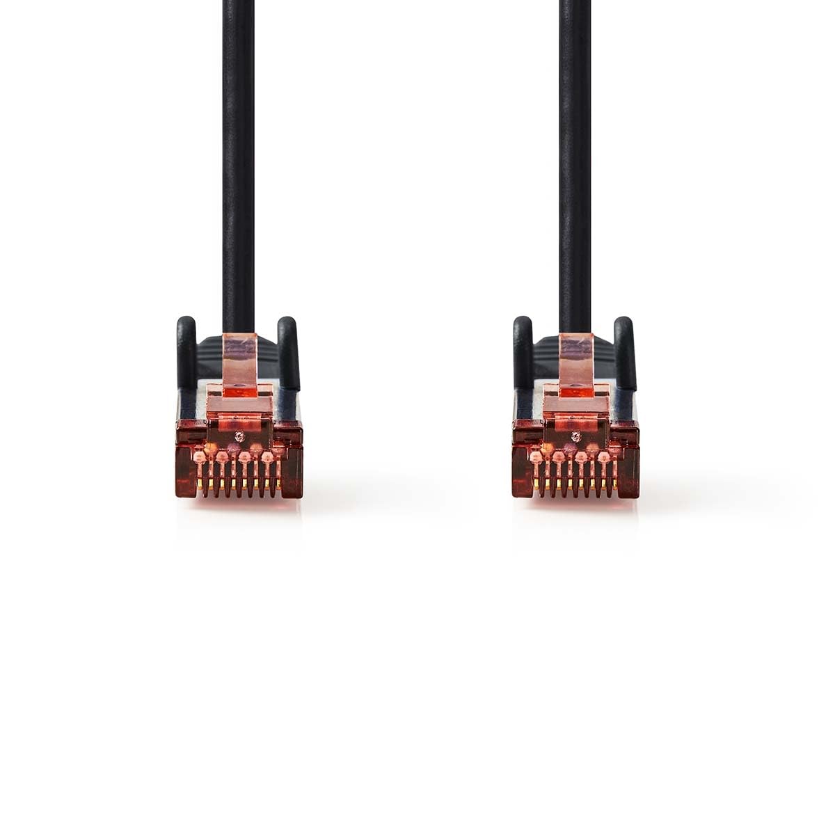 NEDIS Cavo di rete CAT6 - Connettore RJ45 - Connettore RJ45 - S/FTP - 30 m - Rotondo - LSZH - Nero - Etichetta