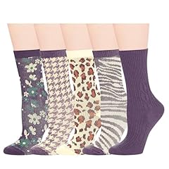 5 Pairs-purple Vintage Patterns