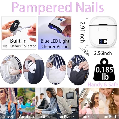 Electric Nail Clipper & Polisher with Light - Rechargeable & Adjustable