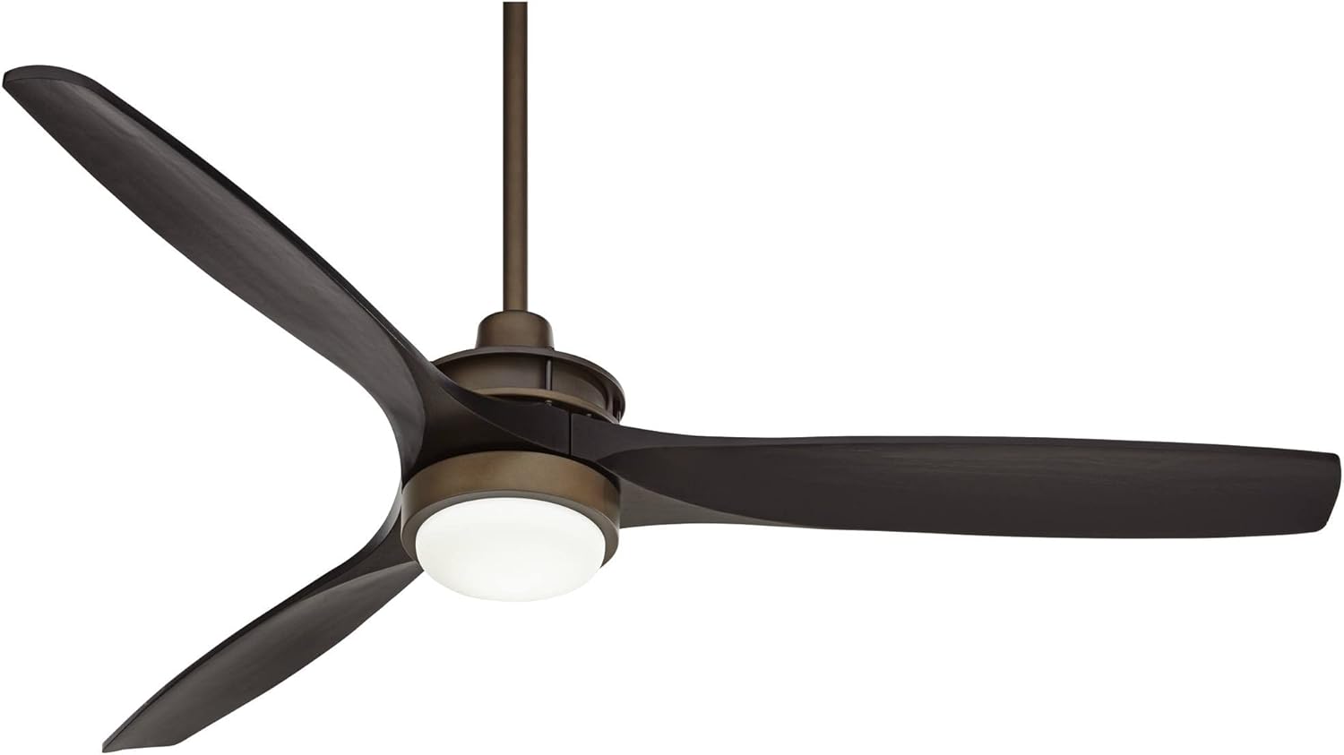 Casa Vieja 52" Windspun Rustic Farmhouse 3 Blade Indoor Ceiling Fan with Dimmable LED Light Remote Control Oil Rubbed Bronze Matte Black Wood for Living Kitchen House Bedroom Family Room