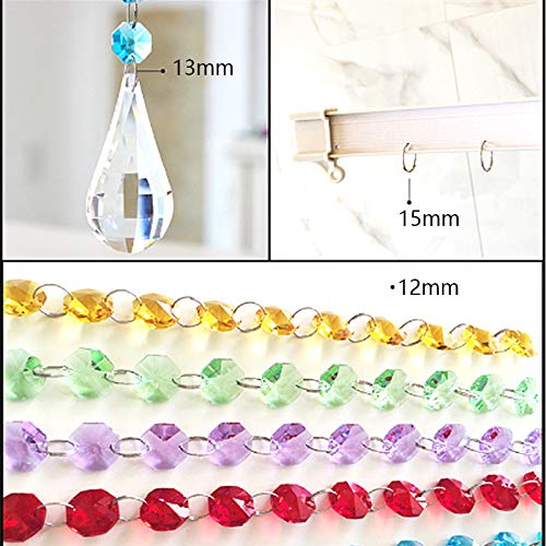 Image of DERA 100pcs 11mm 304 round stainless steel ring for Chandelier, Curtain,Suncatchers, Crystal Garland,Necklaces, Earrings, Parts Bead light accessorise (11mm, Gold)
