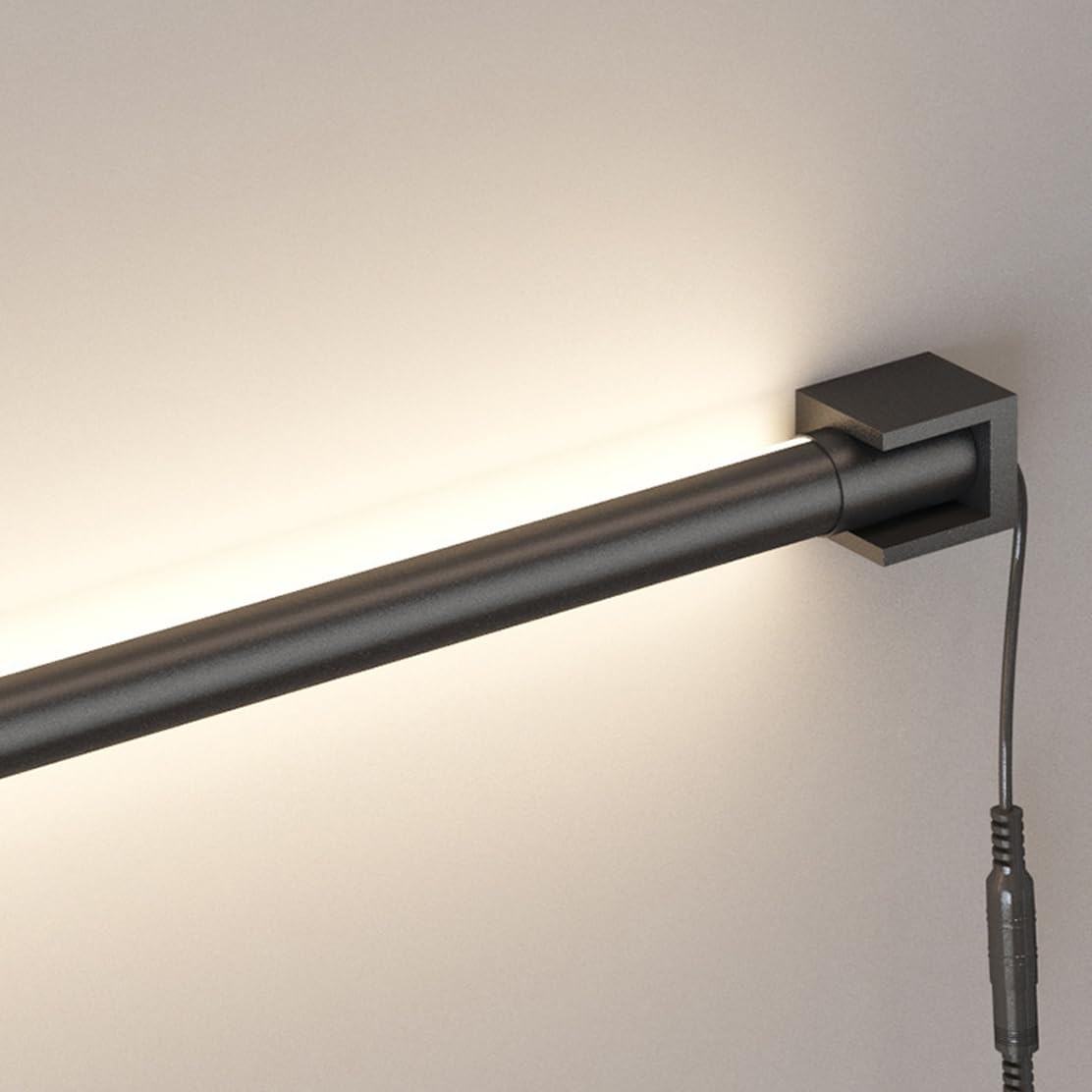 Lampa ścienna LED, 3000 K, mocowanie magnetyczne, czarne, nowoczesne oprawy ścienne, oświetlenie ścienne, do łazienki, sypialni, salonu, kuchni