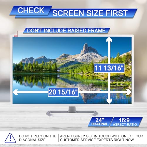 Image of FILMEXT [2 Pack] 24 Inch Computer Privacy Screen, 16:9 Aspect Ratio | Monitor Privacy Filter Anti-Glare, Anti-Blue Light & Anti-Spy ,Removable Anti-Scratch Screen Protector for 24-Inch Monitors