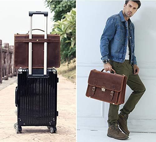 クレージーホースレザー 14インチ対応 ビジネスブリーフケース メンズ 本革 手提げ鞄