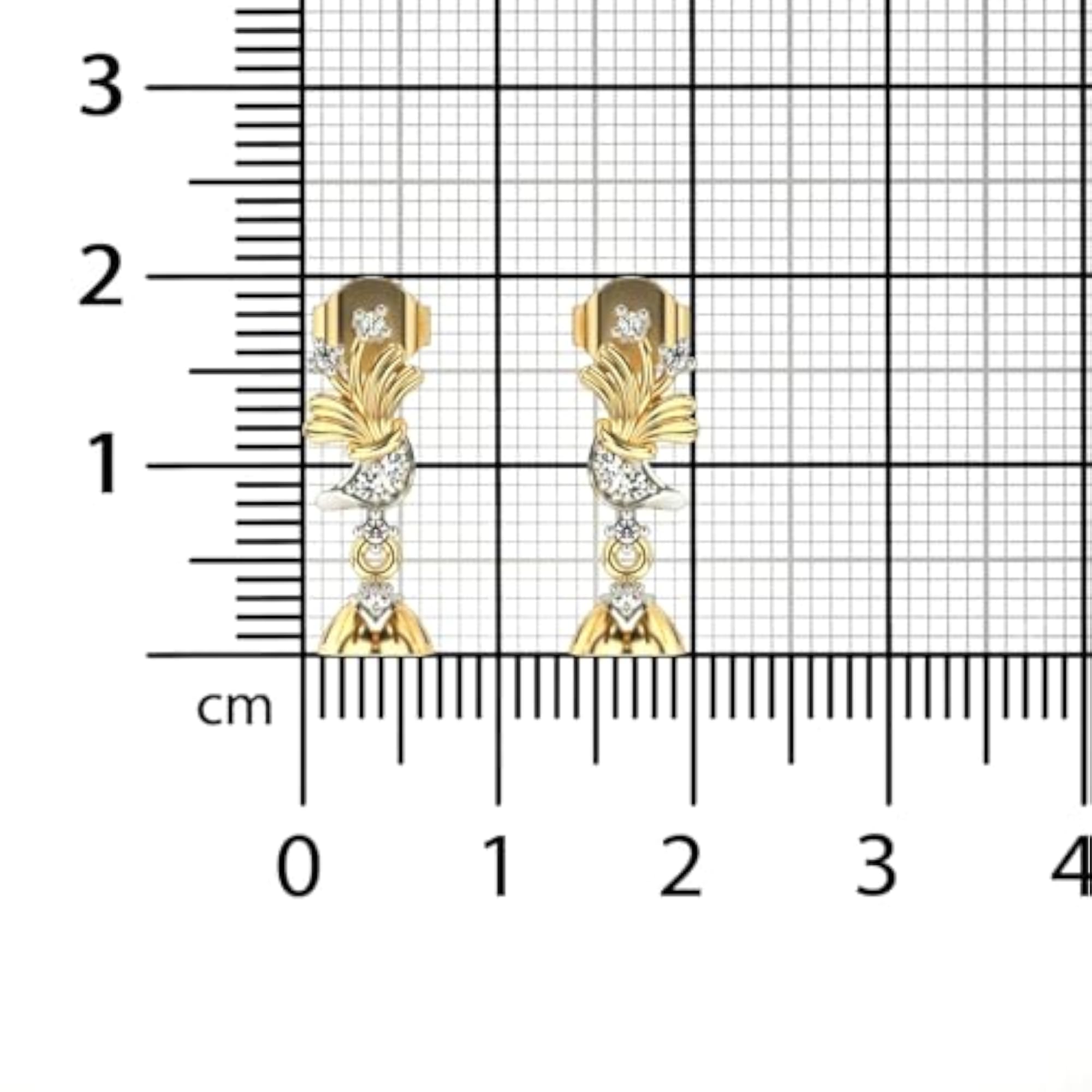 Women's Sterling Silver & Lab Grown Diamond Earrings, 0.16cts