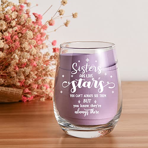Hayoou Sister Gifts From Sisters Christmas,Gifts For Sister -Funny Birthday,Valentine's Day,Mothers Day Gifts For Sister 15Oz Wine Glass #TOP4