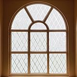 FEOMOS Frosted Lattice Window Film, Window Privacy Film, Decorative Window Cling Non Adhesive, Frost