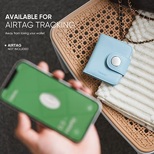 Vulkitty Womens Small Wallet For Airtag Rfid Blocking Vegan Leather Airtag Wallet For Women #TOP1
