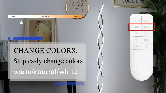 ADISUN 31W Modern Floor Lamp, LED Spiral Floor Lamp for Living