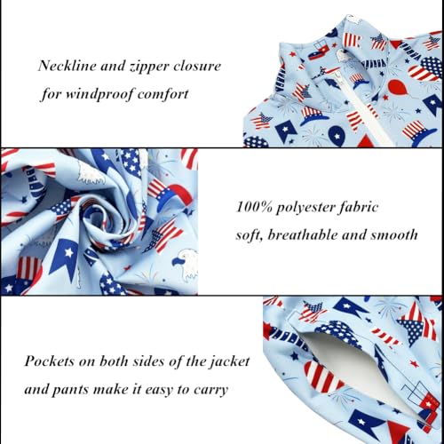 Image of Kids Two-Piece Classic Zippered Sports Jacket Set Sweatpants Jogging Teenager Sportswear Set