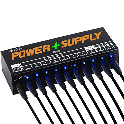 Guitar Pedal Power Supply, MIMIDI MP-05 Adapter Station, Effect Pedal Adapter 10 Isolated