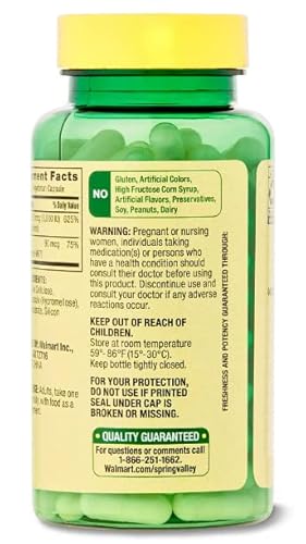 Spring Valley Vitamin K2 (90Mcg) + D3 (125Mcg) 90 Count Vegetarian Capsule Inclued Pills Organizer (Asstd Colors) Me Gustas Sticker #TOP3