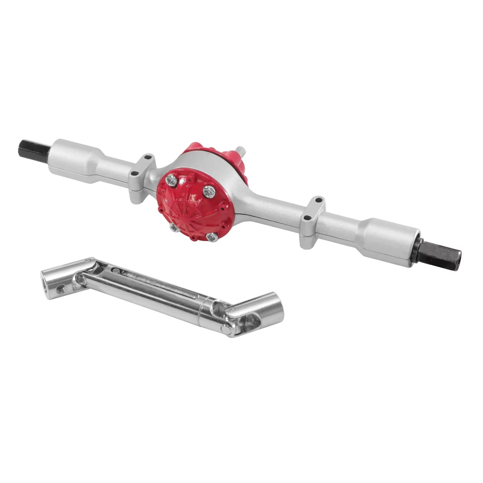 RC car Components Compatible With LDRC For Pajero LD1297 LD1279 1/12 RC Car Upgrade Parts Accessories Metal Rear Axle Metal Drive Shaft(Silver)