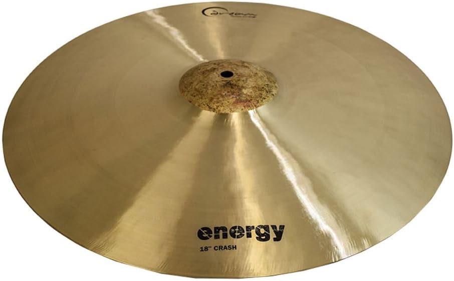 Dream Cymbals and Gongs (ECR18) 18 Inch Crash Cymbal Bundle with Liquid Audio Polishing Cloth - Energy Series Crash Cymbal