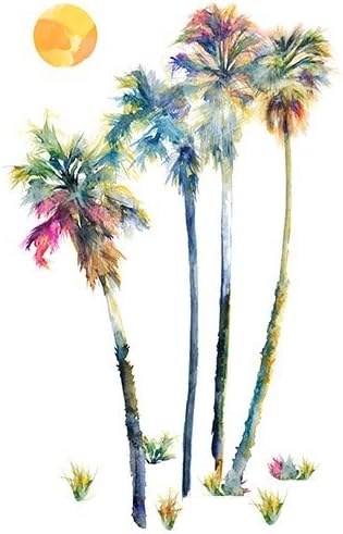RoomMates RMK2782GM Watercolor Palm Trees Peel and Stick Giant Wall Decals 33"Wide X 60"High