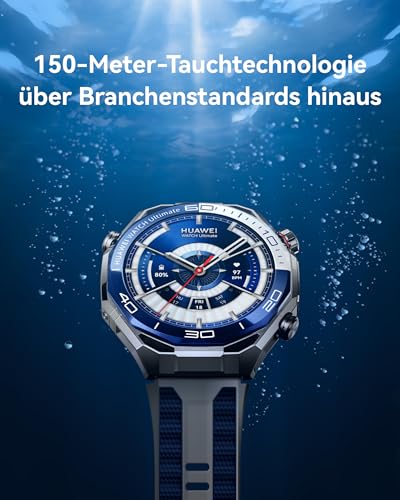 HUAWEI Watch Ultimate 2 Smartwatch, Sportuhr mit GPS, 20 ATM, Schwarz