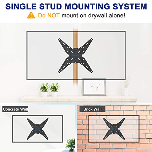 Rentliv Tv Wall Mount, Tilting Swivel Tv Mount Bracket For Most 26-55 Inch Flat Curved Tvs With Articulating Arms, Wall Mount Tv Bracket With Max Vesa 400X400Mm And 99Lbs, Fits Single Stud #TOP3