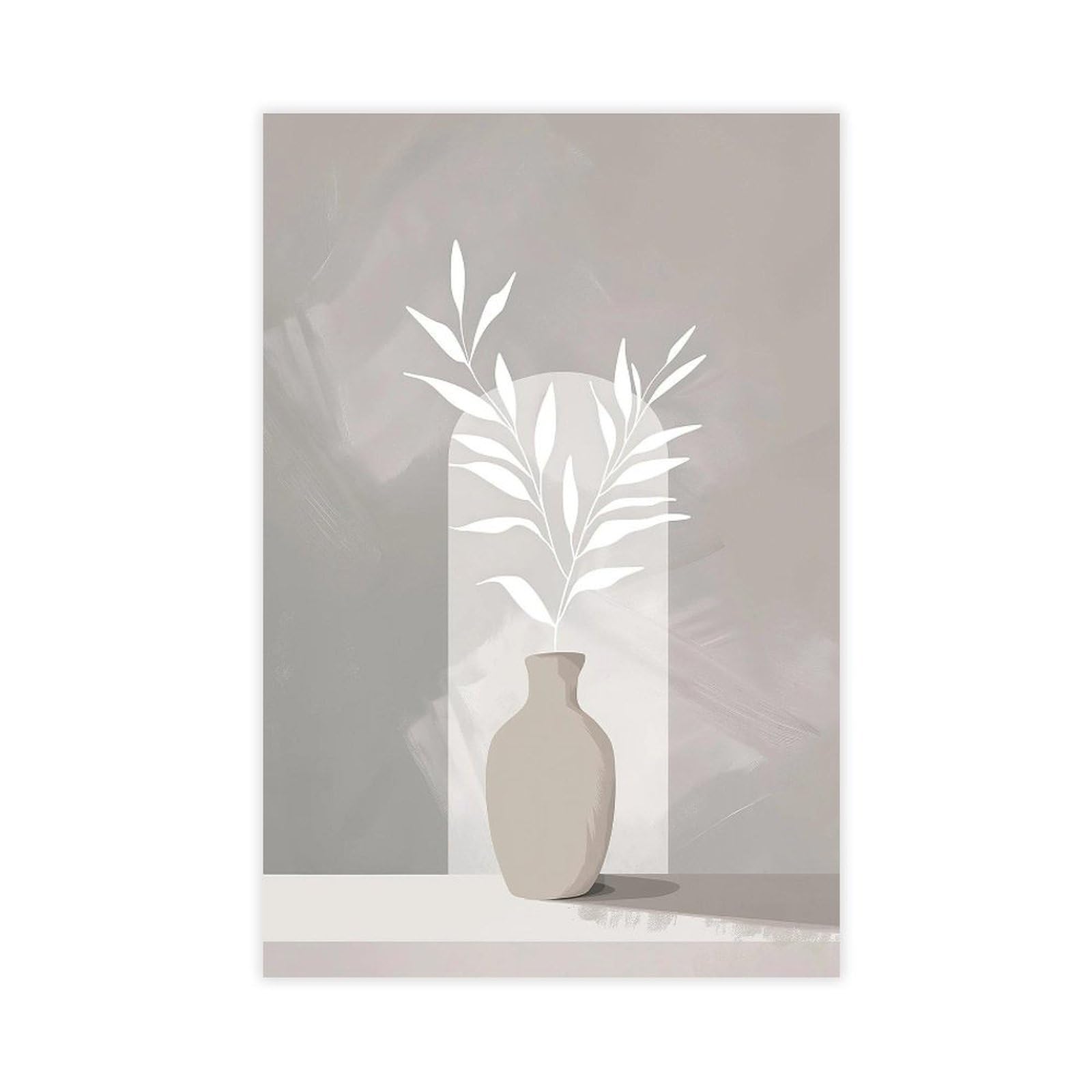 Bareronor Neutral Plant Canvas Poster Bedroom Decor Landscape Office Room Decor Gift 20" L X 30" W