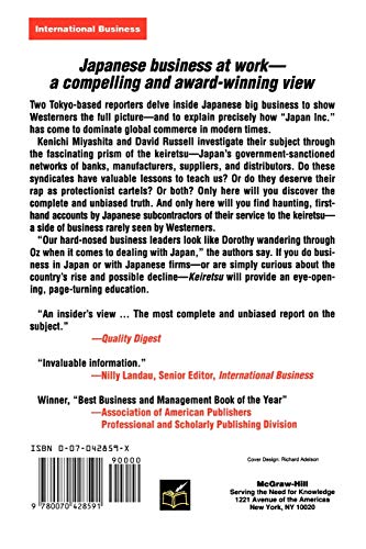 Keiretsu Inside Hidden Japan: Inside the Hidden Japanese Conglomerates
