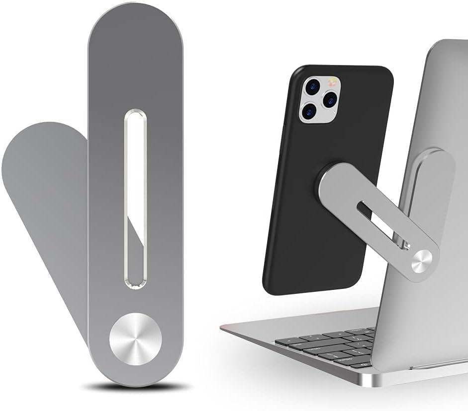 COSKIRA Side Mount Clip on Laptop for Phone, Aluminum Alloy Computer Expansion Bracket with Rotatable Angle Adjustment, Foldable, Phone Holder Stand for Laptop Same Screen for All Smart Phones-1 (B0CJCB3H9W) Amazon Price History, Amazon Price Tracker