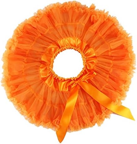 Wennikids Little Girl's Dance Chiffon Pettiskirts Tutu Assorted Size and Color Medium Orange