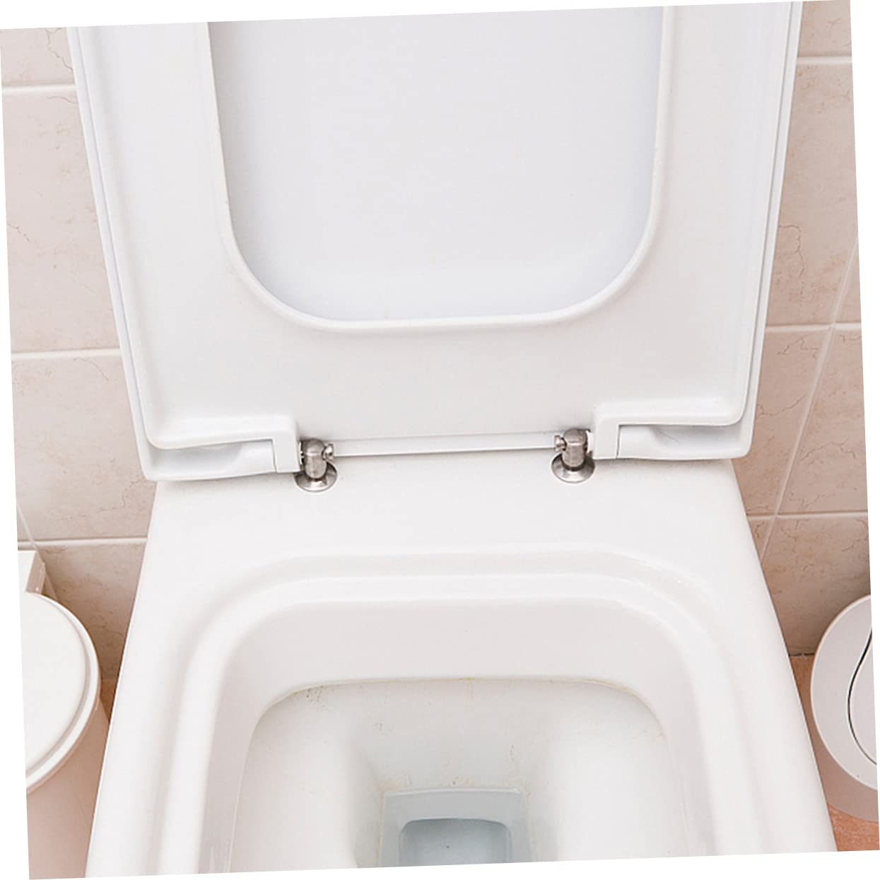 Set 2 Bulloni e Viti Fissaggio Sedile Wc, Raccordi a Sgancio Rapido per Cerniere Superiori, Compatibili Sedili Standard in Legno, Resina e Plastica, Accessori Riparazione Toilette