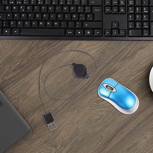 Ratón óptico mini OSALADI con cable retráctil y diseño ergonómico 7