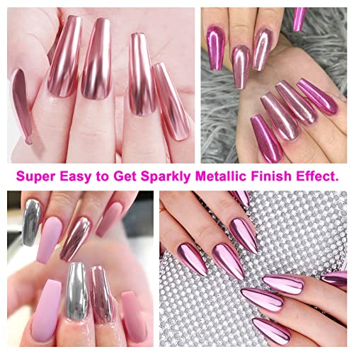 36Pcs Saviland Mirror Chrome Nail Powder Set - Metallic Holographic Chrome Nail Powder Black Blue Silver Gold Mirror Nails Chrome Powder For Nails French Manicure Nail Art Decoration Home Salon Diy #TOP3