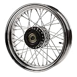 Hoprousa Chrome Spoke Wheel Front 16x3.5 Inch Tubeless Fit 180/200mm Tire for Softail 2018+ Street