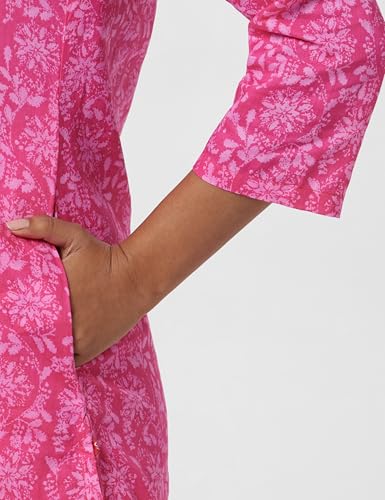 Image of BIBA Women Cotton Straight Printed Suit Set