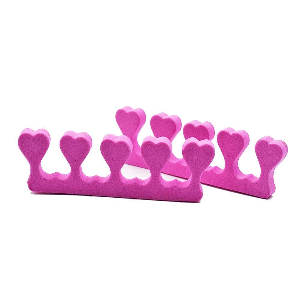 Toe Separators Finger Foam Separators Art Manicure Tools for Beauty Salon Use 2 Pcs PinkAttractive Design, AS SHOWN,如图所示 As Shown
