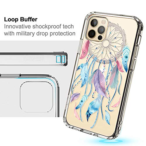 Mosnovo Dream Catcher Pattern Designed For Iphone 12 Case 6.1 Inch/Designed For Iphone 12 Pro Case 6.1 Inch,Clear Case With Design,Tpu Bumper With Protective Hard Case Cover #TOP4