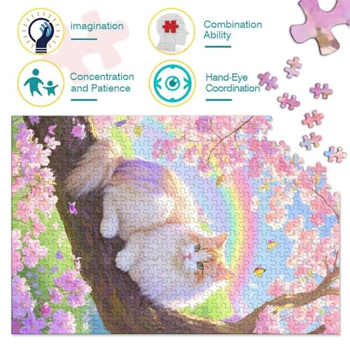 Puzzle imposible de 1000 piezas, juego educativo para adultos y jóvenes de 70x50cm 4
