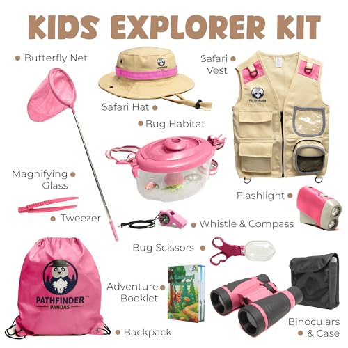 Image of Kids Explorer Kit with Safari Vest & Hat for 3-7 Year Old Boys & Girls | Cute Dress-Up Zookeeper Costume & Safari Costume for Boys & Girls - Included Adventure Guide & Scavenger Hunt