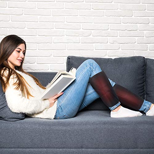 QUINEAR Leg Massager with Heat, 3 Intensitilies Air Compression Wraps Massage Calf Arm Helpful for Circulation and Swelling Relief - 3 Modes & 2 Heating Function - Thumbnail 2