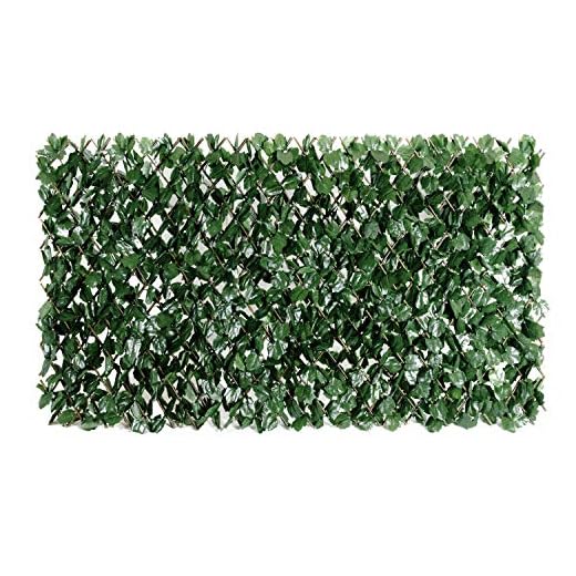 ColourTree Expandable Faux Artificial Ivy Trellis Fence Screen Privacy Screen Wall Screen - Commercial Grade 150 GSM - Heavy Duty - 3 Years Warranty (1, Double Sided Leaves)