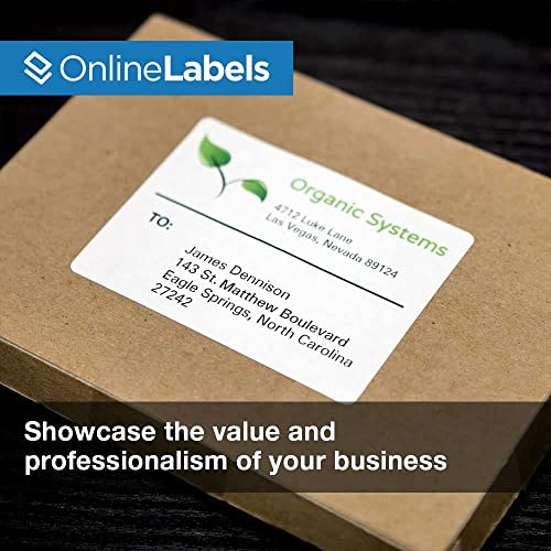 4 X 3.33 Rectangle Shipping Labels - Permanent, White Matte - Wine, Pallet Labels - 6-Up - Pack Of 600 Labels, 100 Sheets - Inkjet/Laser Printers - Online Labels #TOP2