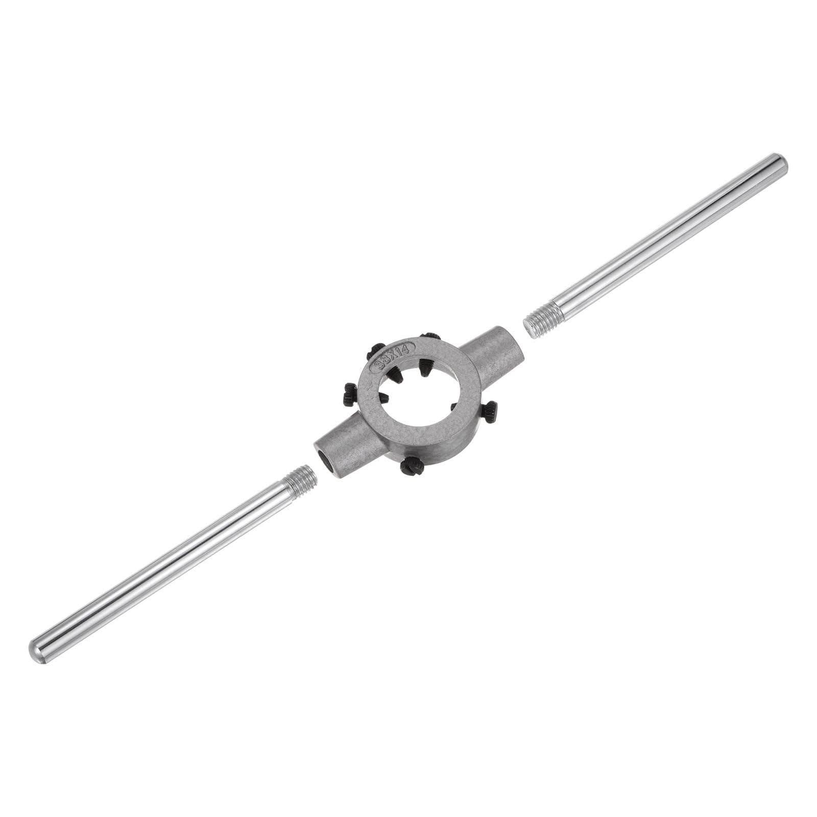 QUARKZMAN Juego de Llaves de Mango para Terrajas, Terraja Redonda 1/2-20 UNF y Porta Terrajas de 38mm (Compatible con Terrajas de 1/2"-5/8" (UNC/UNF) / Métricas M12-M14)