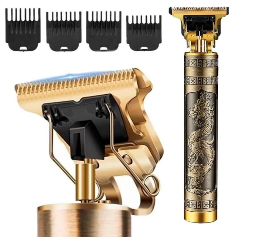 Máquina de Acabamento Profissional, Aparador Recarregável USB para Cabelo e...
