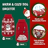 Nobleza Hundepullover Weihnachten, Rollkragenpullover für Katzen und Hunde, Hundepullover mit Lustigem Schneemann-Muster, Weich Weihnachts-Hundepullover für Katzen, Kleine Mittelgroße Hunde, L