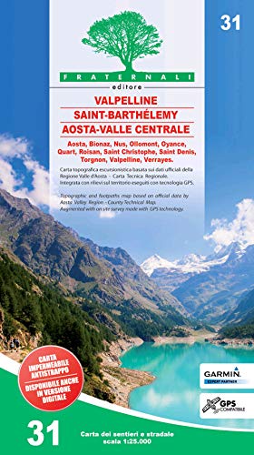 Carta n. 31. Valpelline, Saint-Barthélemy, Aosta 1:25.000 (wandelkaart)