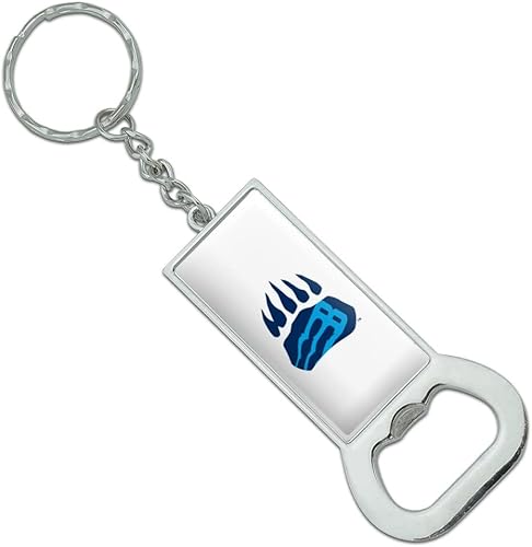 GRAPHICS & MORE Bob Jones University Secondary Logo Keychain Rectangle Chrome Plated Metal Bottle Cap Opener