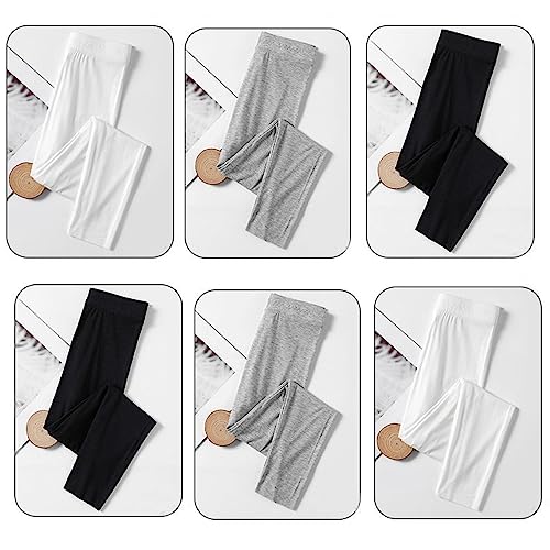 Baby Girls' 3-Pack Leggings Cotton Basic Legging for Kids Fitting Long Pant Girls Leggings Toddler Active Leggings2