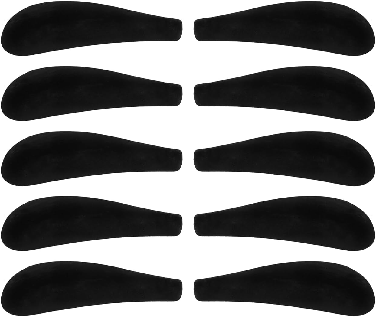DOITOOL 10Pcs Velvet Hangers Shoulder Form Hanger Shoulder Pads Black Protectors 0.2 Inch Wide Non-Slip Shaper for Velvet Flocking s