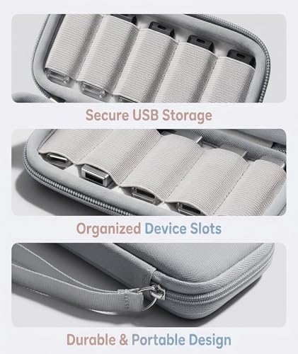 Image of Pendrive Case, Pendrive Pouch for Storage and Travel, Compact USB Flash Drive Organizer with Multiple Slots for Professionals, Students, and Travelers, Premium Material with Zipper Closure