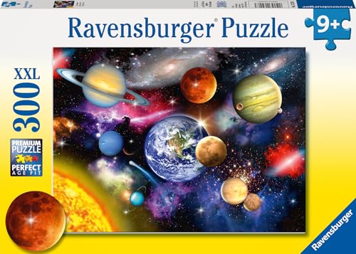 Ravensburger Puzzle 300 pièces XXL pour Enfants - Système Solaire et planètes - Dès 9 Ans - Activité éducative - Jeu de réflexion - Univers Spatial - Référence 13226