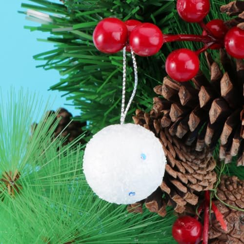 Kit de decoración de paisaje navideño de 72 piezas con muñeco de nieve de 4 cm 6