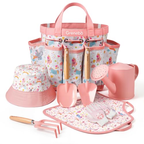 Grenebo Kids Gardening Set Toys, Quality Garden Tool...